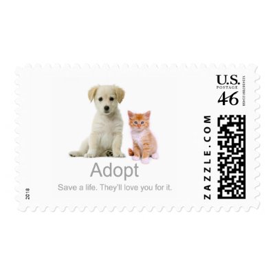 adopt a pet postage stamp
