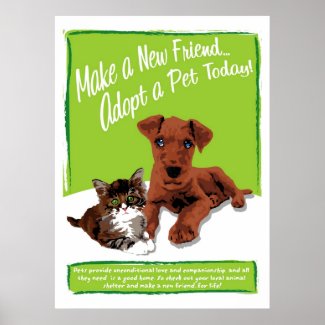 Adopt A Pet Poster print
