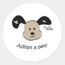 Adopt a pet sticker