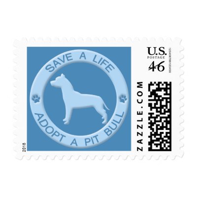 Adopt a Pit Bull Postage Stamps