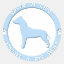 Adopt a Pit Bull Stickers
