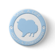 Adopt a Pomeranian Button button