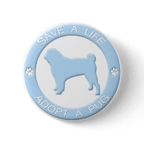 Adopt a Pug Button