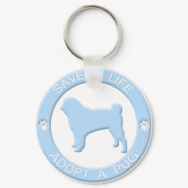 Adopt a Pug Keychain