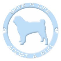 Adopt a Pug Stickers