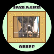 Adopt a puppy sticker stickers