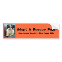 Adopt A Rescue Pup! bumper stickers by patsarts Adopt A Rescue Pup! bumper stickers