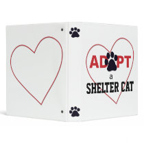 Adopt a Shelter Cat Vinyl Binder