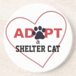 Adopt a Shelter Cat Coaster
