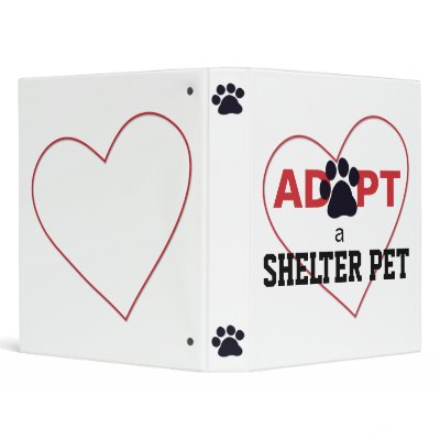 Adopt a Shelter Pet Binder by FCACshelter