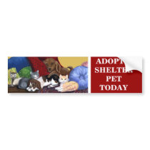 ADOPT A SHELTER PET TODAY Bumpersticker by SherryHolderHunt ADOPT A SHELTER PET TODAY Bumpersticker