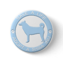 Adopt a Shiba Inu Button