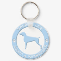 Adopt a Weimaraner Keychain by MenagerieMayhem Adopt a Weimaraner Keychain