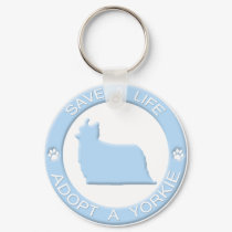 Adopt a Yorkie Keychain by MenagerieMayhem Adopt a Yorkie Keychain