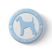 Adopt an Airedale Button by MenagerieMayhem Adopt an Airedale Button