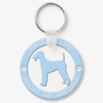 Adopt an Airedale Keychain by MenagerieMayhem Adopt an Airedale Keychain