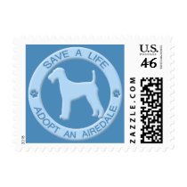 Adopt an Airedale Postage Stamps