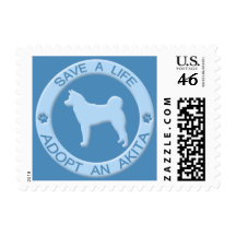 Adopt an Akita Postage Stamps