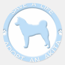 Adopt an Akita Stickers