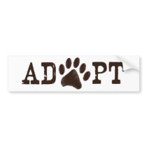 Adopt an animal bumper stickers