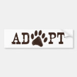 Adopt an animal bumper stickers