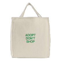 ADOPT DON'T SHOP BAG embroidered bags