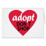 Adopt Dont Shop Card