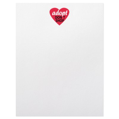 Adopt Dont Shop Letterhead Template by FCACshelter