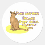 Adopt From The Pound Round Sticker
