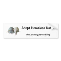 Adopt Homeless Rats! bumper stickers