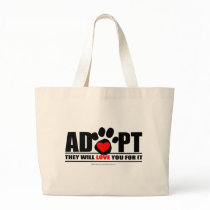Adopt Pawprint Canvas Bags
