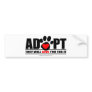 Adopt Pawprint Bumper Stickers