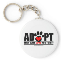 Adopt Pawprint Key Chain