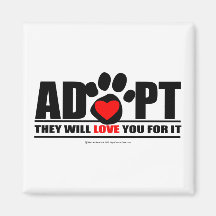 Adopt Pawprint Magnet