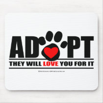 Adopt Pawprint Mouse Pad