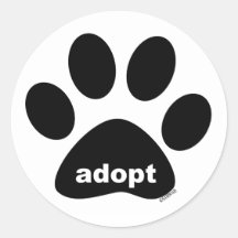 Adopt Round Sticker