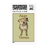 Adopt terriers dog art Postage