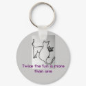 Adopt Two keychains by KatAnnette Adopt Two keychains