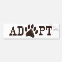 Adopte un animal pegatina de parachoque