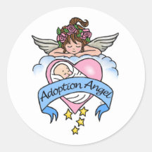 Adoption Angel of Love Round Sticker