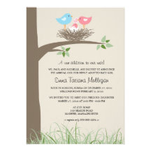 Adoption Announcement Baby Bird's Nest