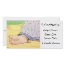 Adoption Announcement Baby Foot photocard