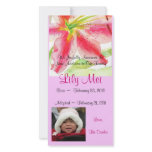 Adoption Announcement Lily Photo Card