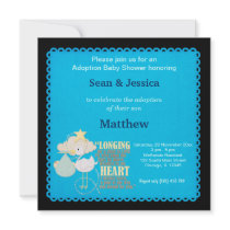 Adoption Baby Shower Boy Custom Announcement