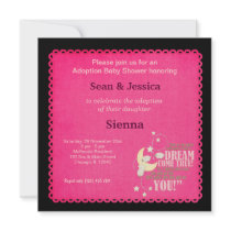 Adoption Baby Shower Girl Personalized Invitation