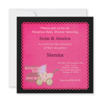 Adoption Baby Shower Girl Invitations