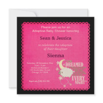Adoption Baby Shower Girl Personalized Invitation