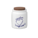 Adoption Brings Love Candy Jar with Blue Hearts