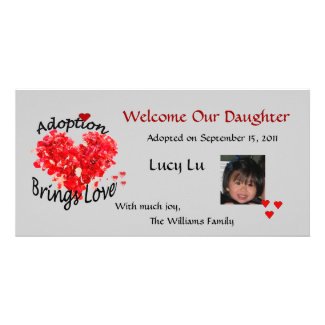 Adoption Brings Love Photo Card photocard