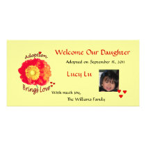 Adoption Brings Love Photo Card